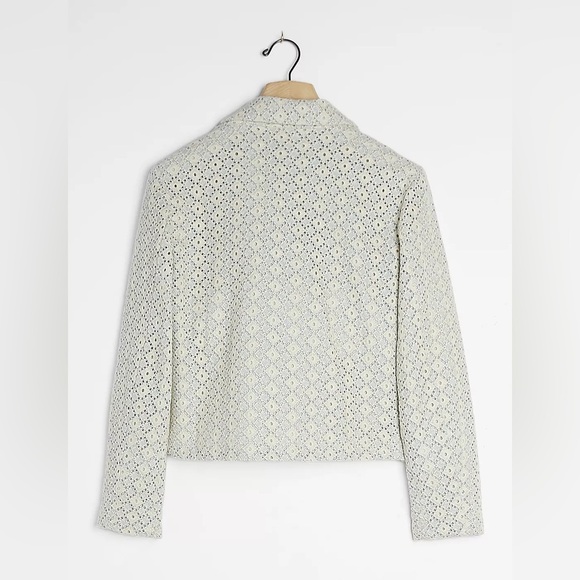 Like new! Anthropologie Dolan Rossi Eyelet Moto Jacket - Picture 2 of 6